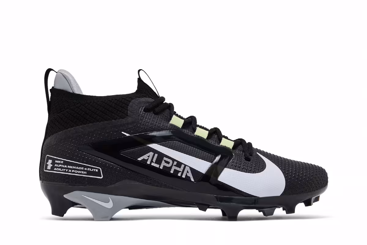 Nike Alpha Menace 4 Elite Black White, view 2