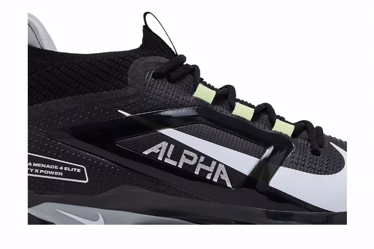 Nike Alpha Menace 4 Elite Black White, view 3