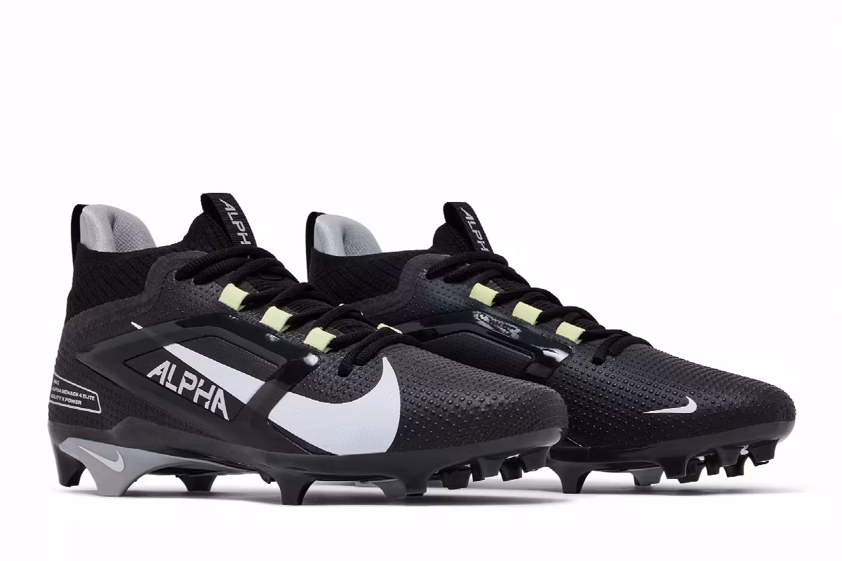 Nike Alpha Menace 4 Elite Black White, view 9