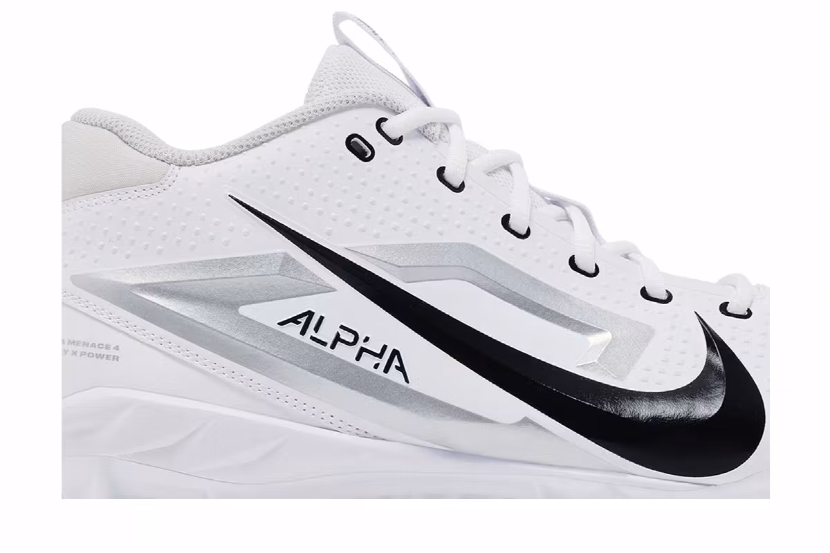 Nike Alpha Menace 4 Varsity White Metallic Silver, view 3