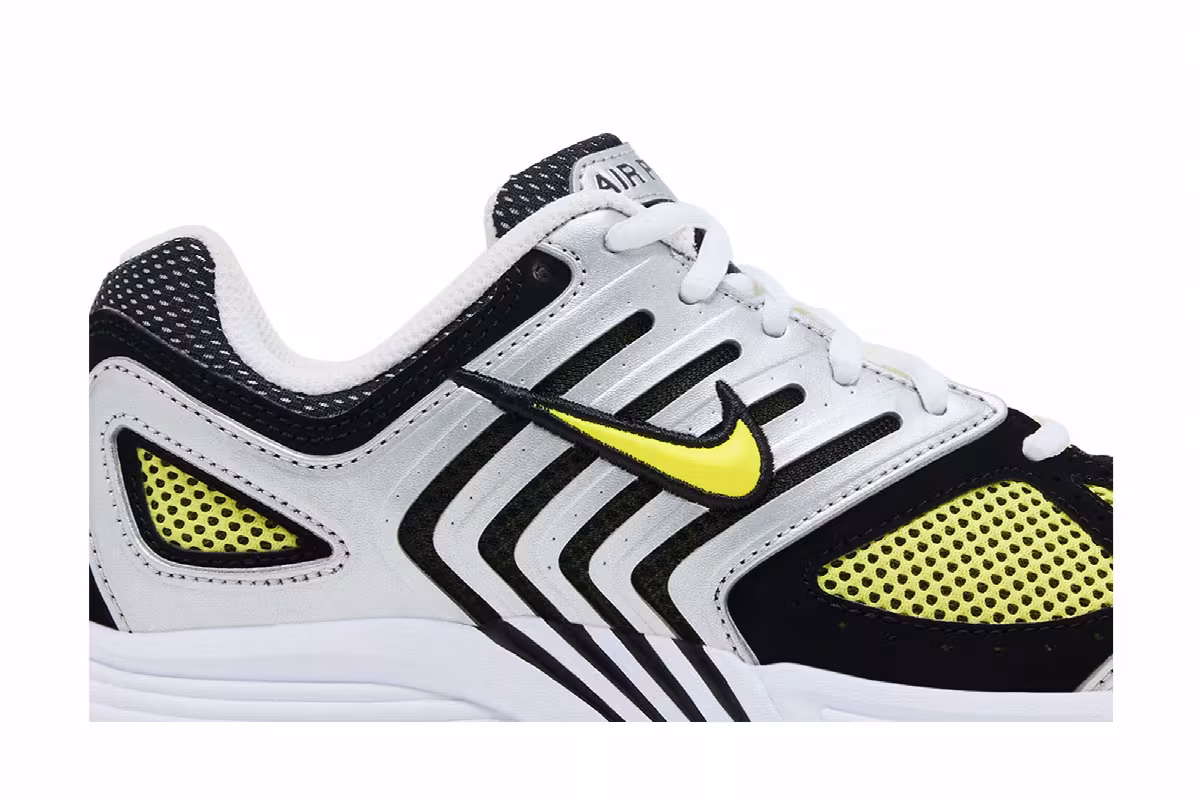 Nike Women's Air Pegasus 2K5 Metallic Silver Black Opti Yellow, view 3