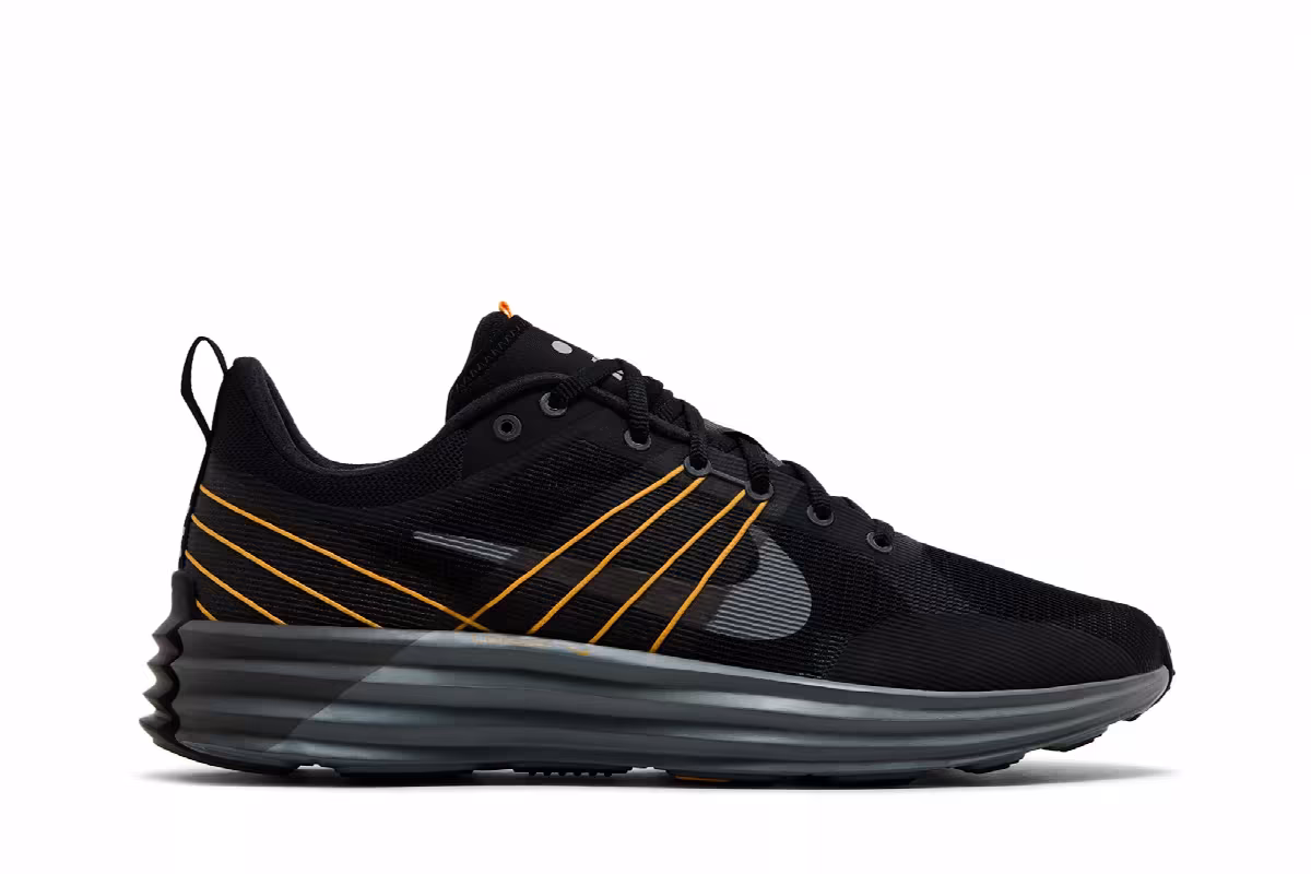 Nike Lunar Roam Black Grey Laser Orange, view 2