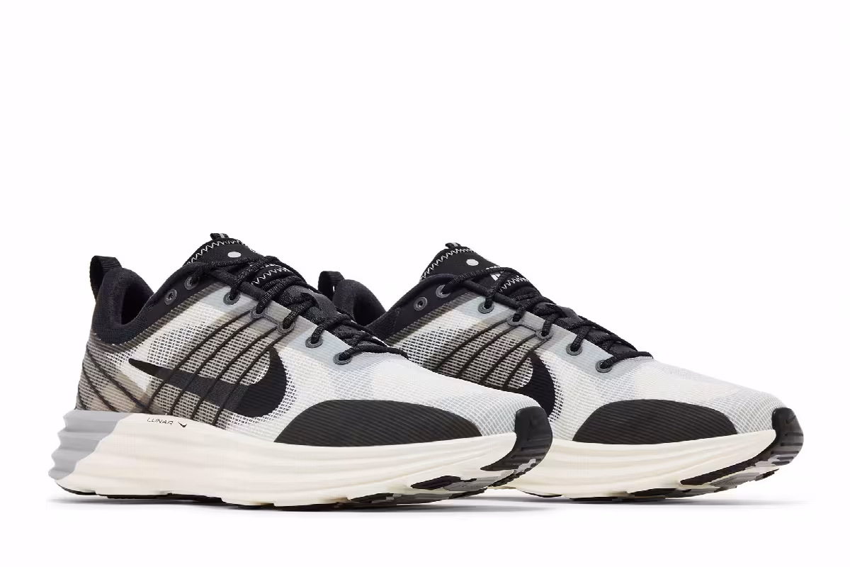 Nike Lunar Roam Summit White Black, view 9