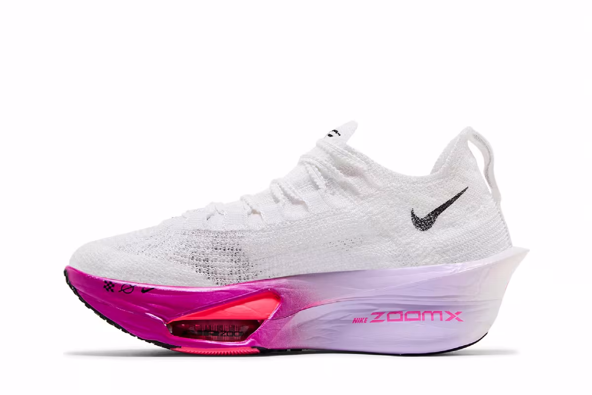 Nike Women's Air Zoom Alphafly NEXT% 3 White Vivid Grape, view 4
