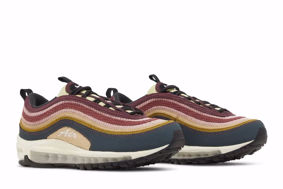 Nike Women's Air Max 97 Multi-Color Corduroy, view 9