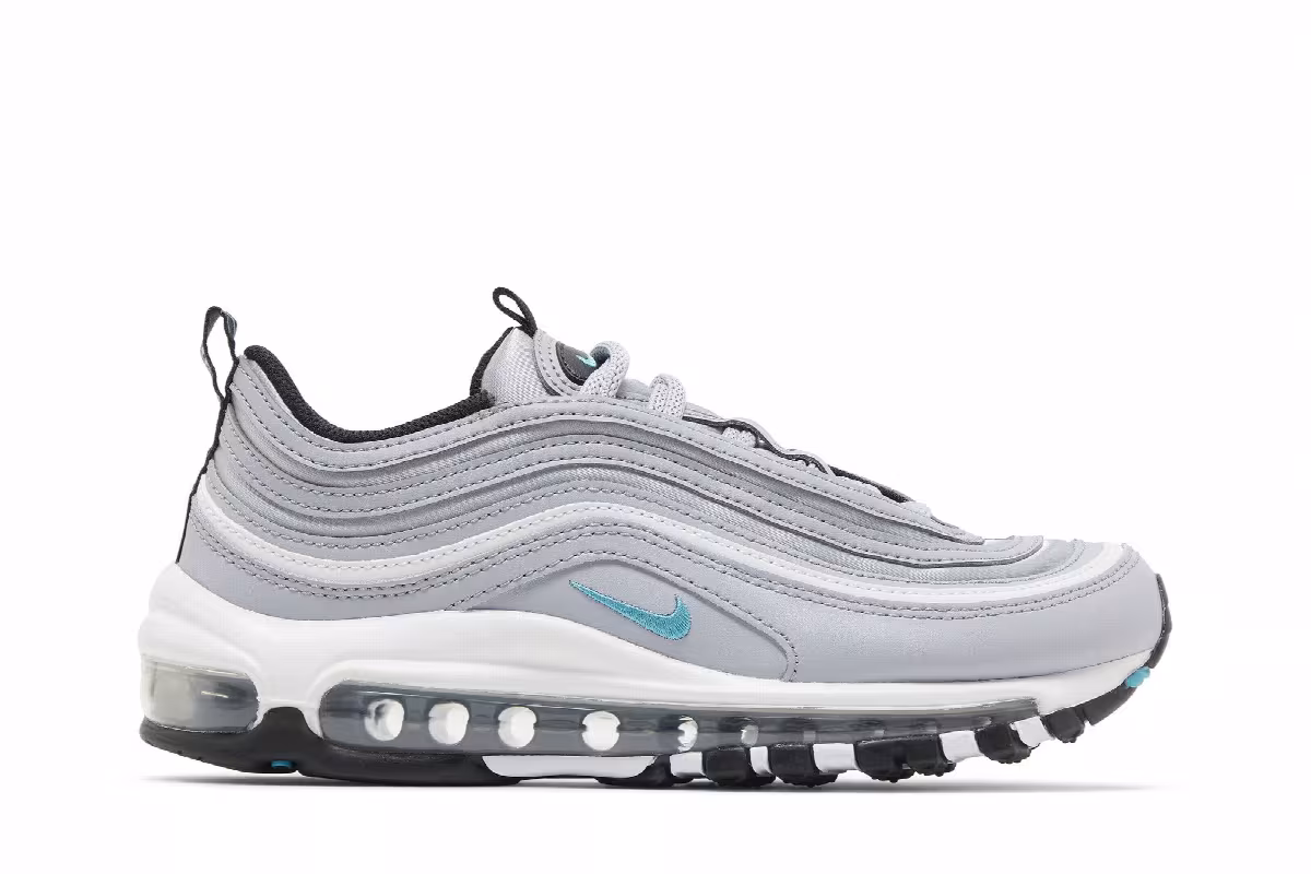 Nike Women's Air Max 97 SE Wolf Grey Teal Nebula, view 2