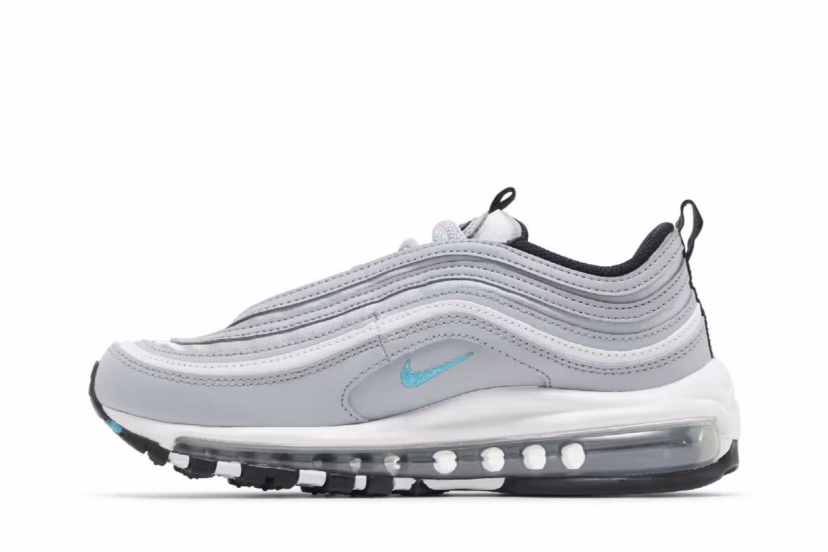 Nike Women's Air Max 97 SE Wolf Grey Teal Nebula, view 4