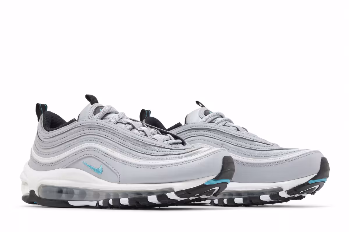 Nike Women's Air Max 97 SE Wolf Grey Teal Nebula, view 9