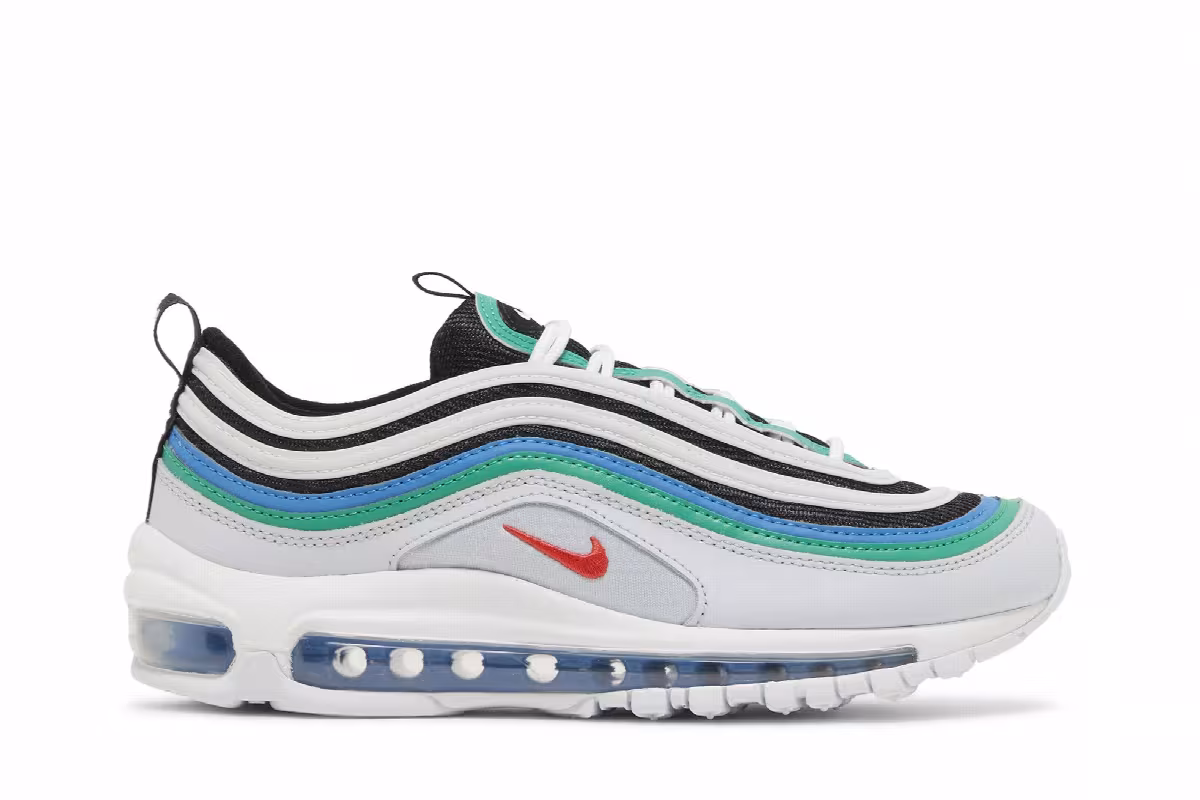Nike Air Max 97 GS Pure Platinum Light Crimson, view 2