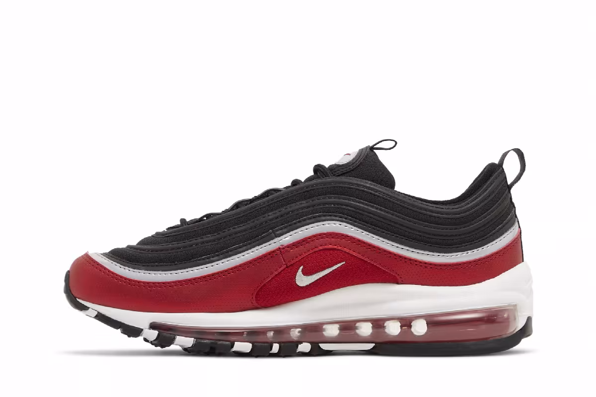 Nike Air Max 97 SE GS Black Varsity Red, view 4
