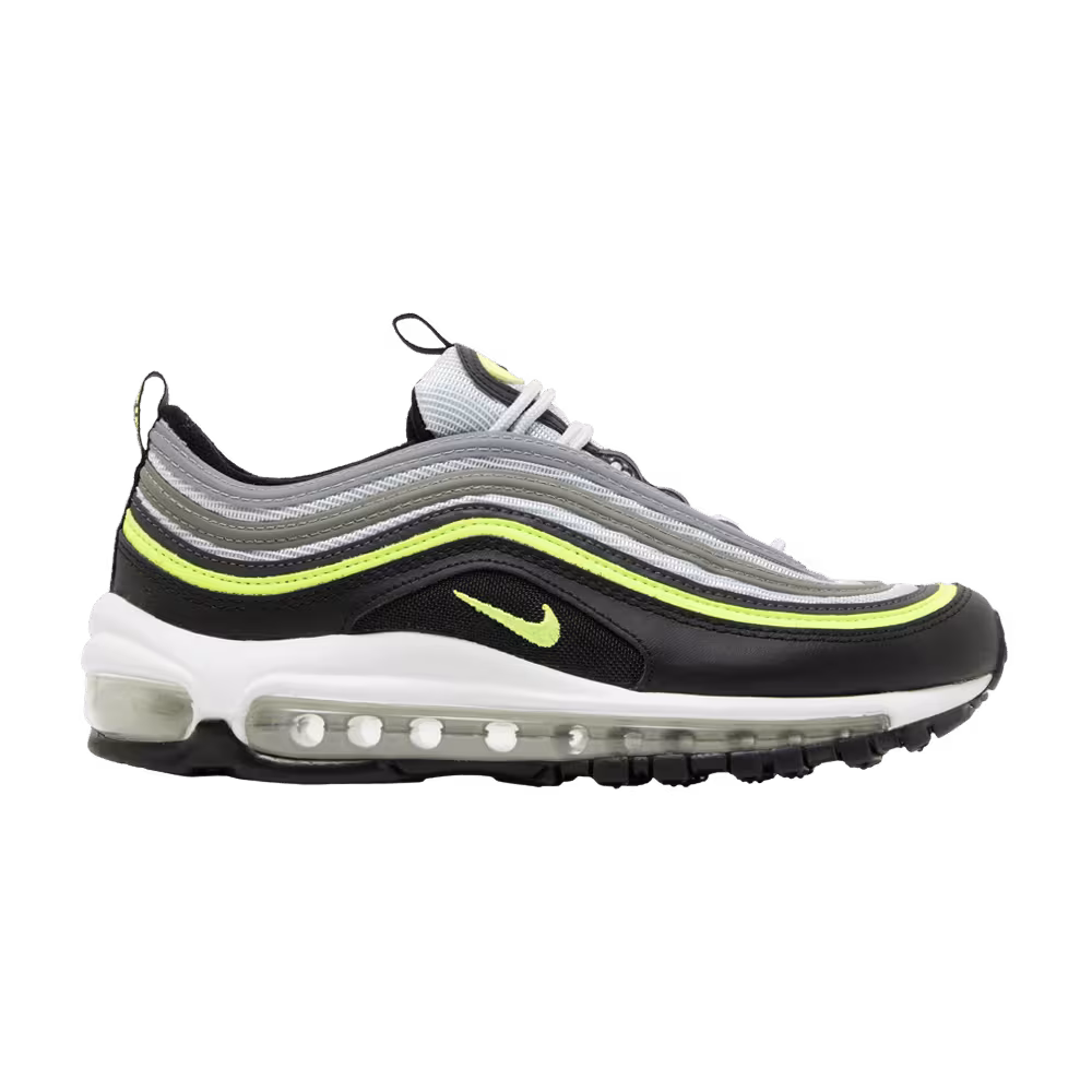 Nike Air Max 97 GS Platinum Black Volt