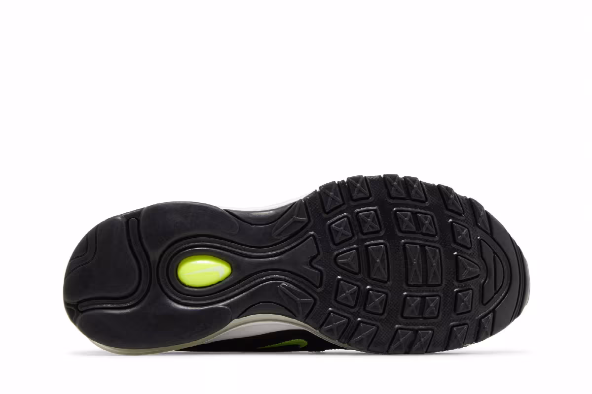 Nike Air Max 97 GS Platinum Black Volt, view 5