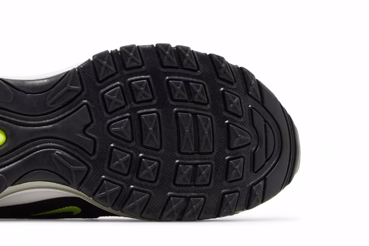 Nike Air Max 97 GS Platinum Black Volt, view 6