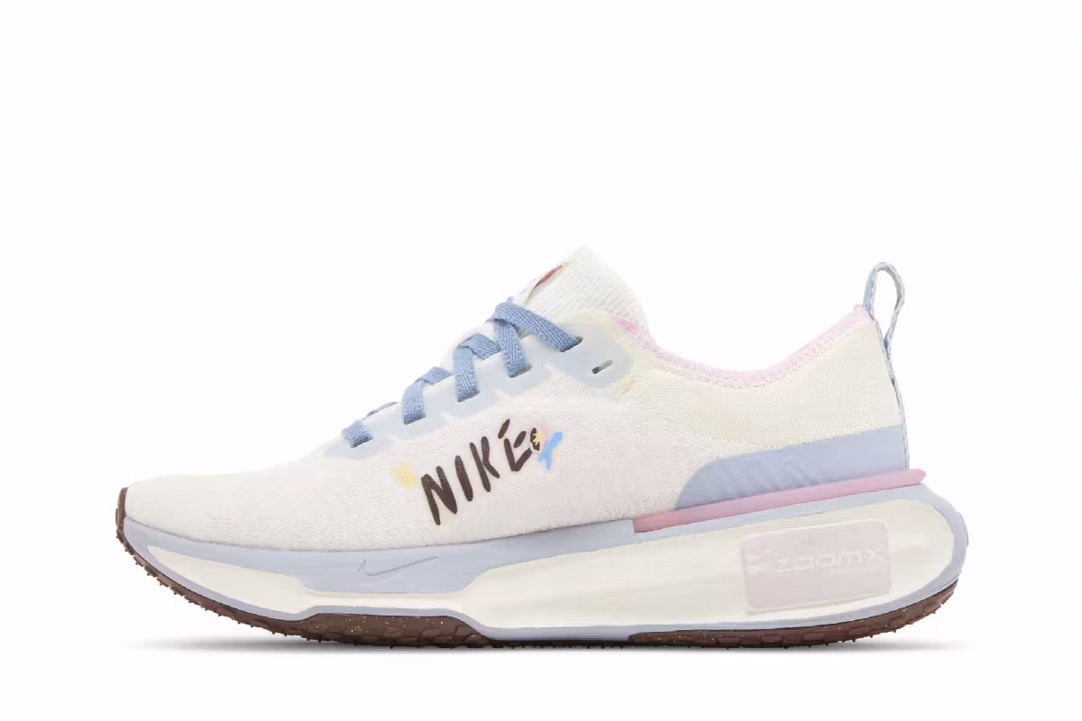 Nike Women's ZoomX Invincible 3 Blue Whisper Soft Pink, view 4