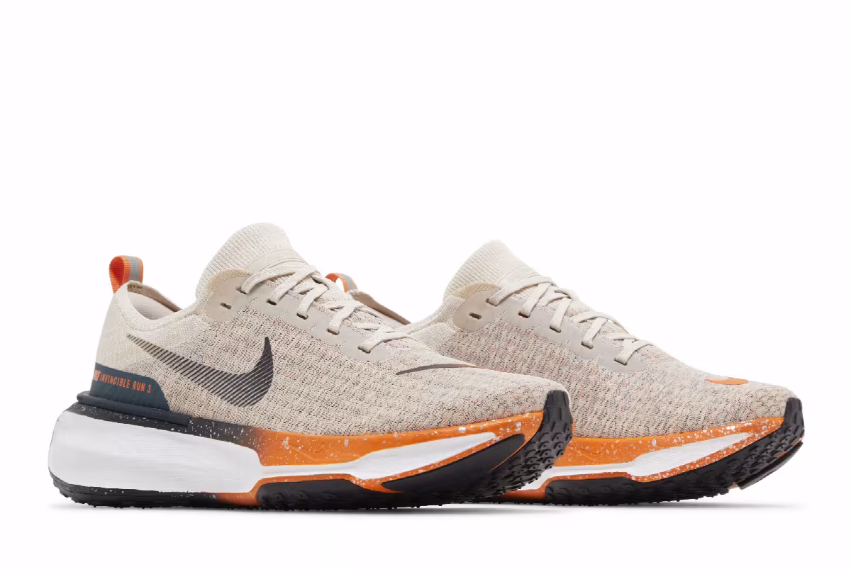 Nike ZoomX Invincible Run Flyknit 3 Oatmeal Safety Orange, view 9