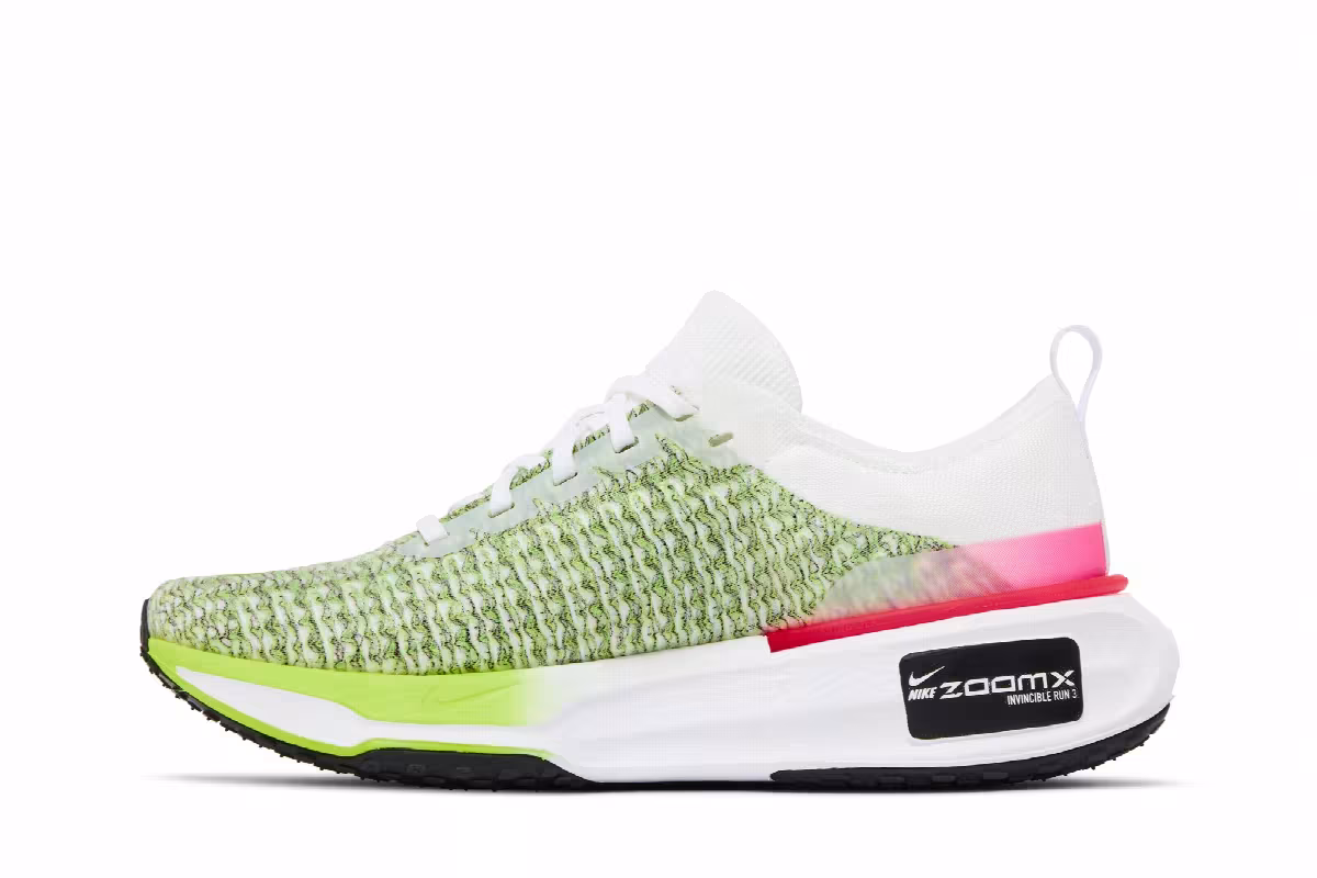Nike ZoomX Invincible Run Flyknit 3 White Volt Hyper Pink, view 4
