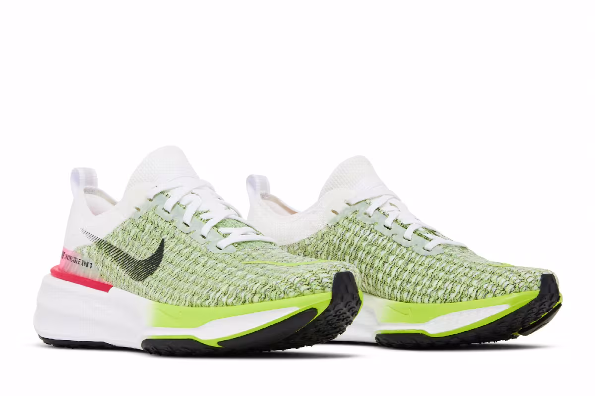 Nike ZoomX Invincible Run Flyknit 3 White Volt Hyper Pink, view 9