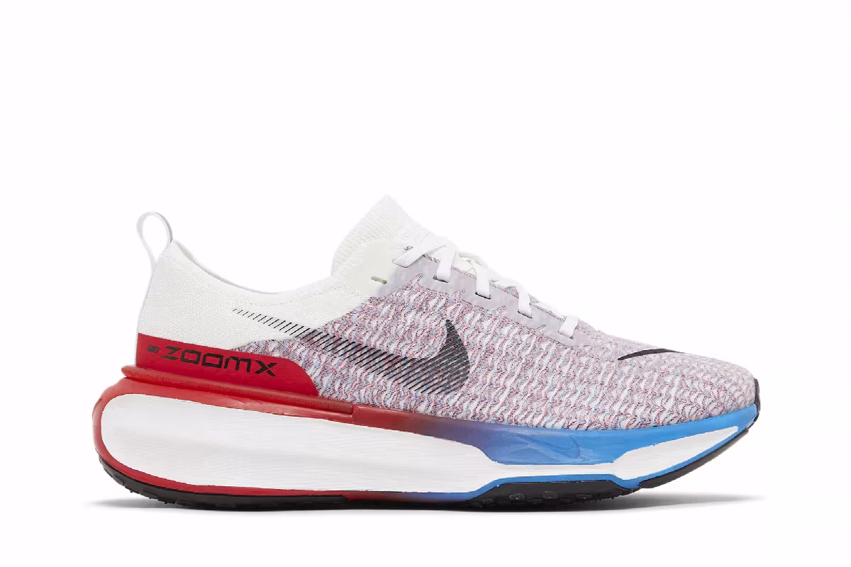 Nike ZoomX Invincible 3 White Photo Blue Red, view 2