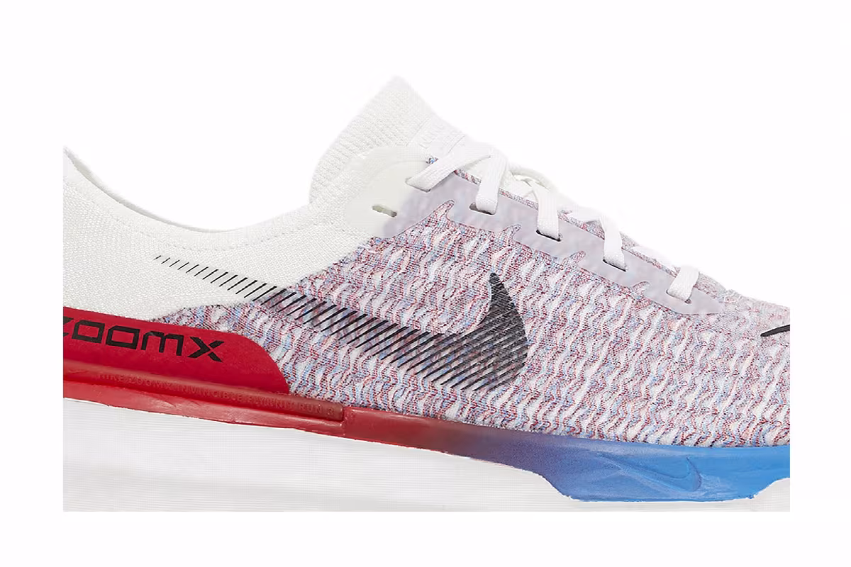 Nike ZoomX Invincible 3 White Photo Blue Red, view 3