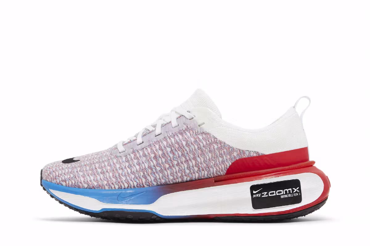 Nike ZoomX Invincible 3 White Photo Blue Red, view 4