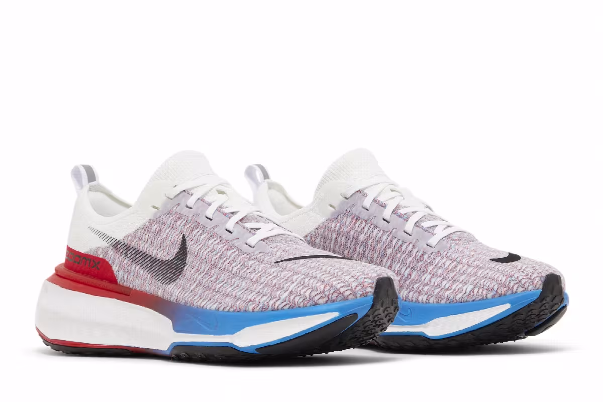 Nike ZoomX Invincible 3 White Photo Blue Red, view 9