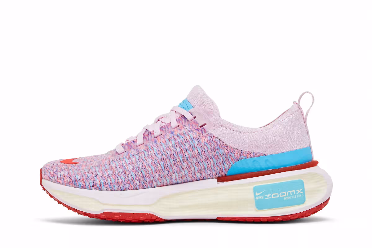Nike Women's ZoomX Invincible 3 Pink Foam Racer Blue, view 4