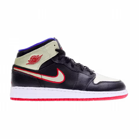 Air Jordan 1 Retro Mid GS 'Bred Metallic Gold'