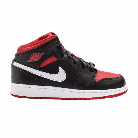 Air Jordan 1 Retro Mid GS 'Black Red White'