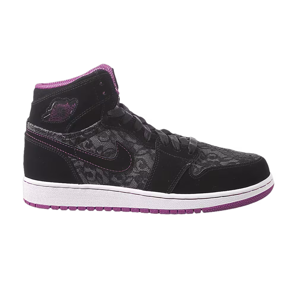 Air Jordan 1 High GS Black Red Plum