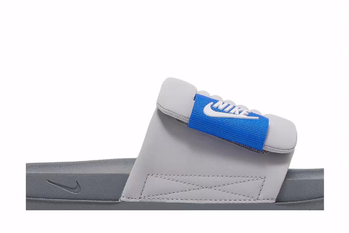 Nike Offcourt Adjust Slide Wolf Grey Royal, view 3