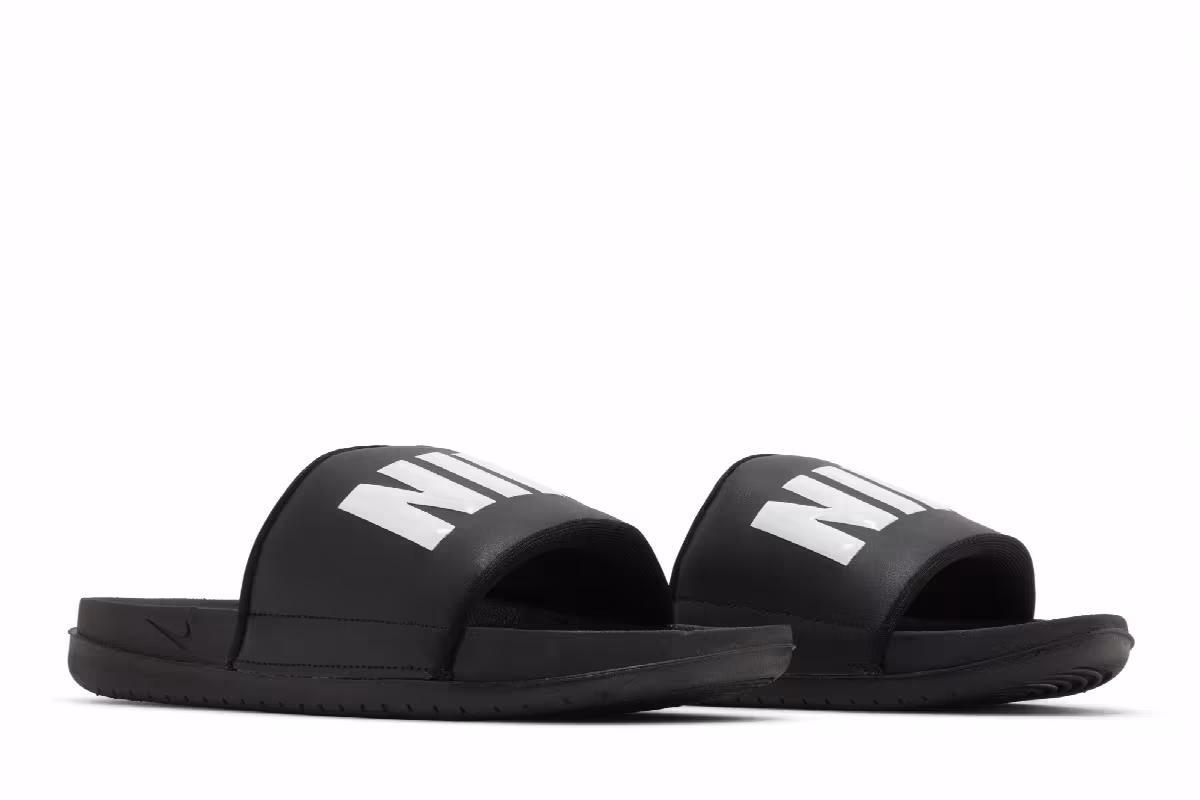 Nike Women's Offcourt Slide Black White, view 9