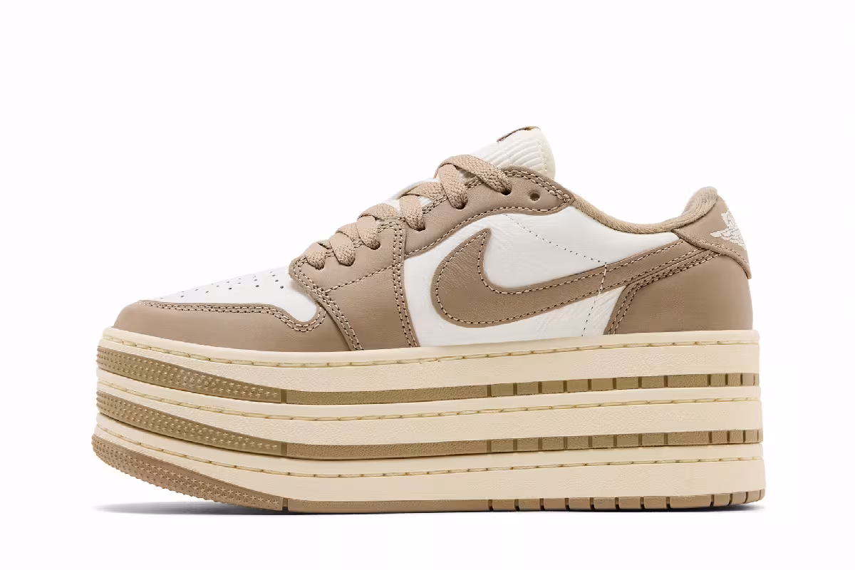 Women's Air Jordan 1 Triple Stack - Khaki, view 4