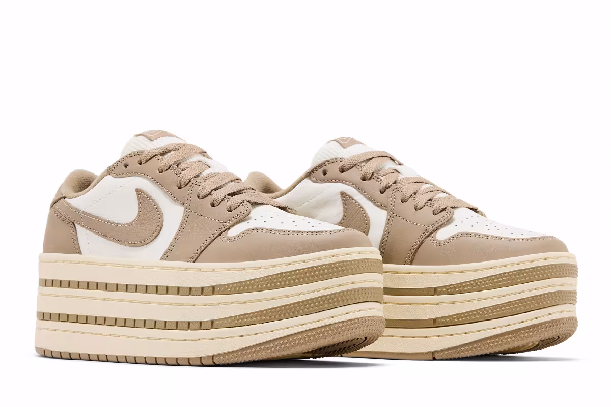 Women's Air Jordan 1 Triple Stack - Khaki, view 9