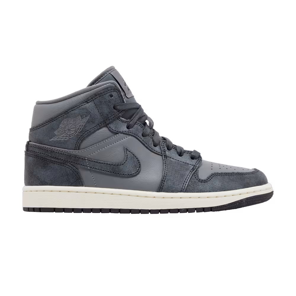 Women's Air Jordan 1 Mid Distressed Smoke Grey