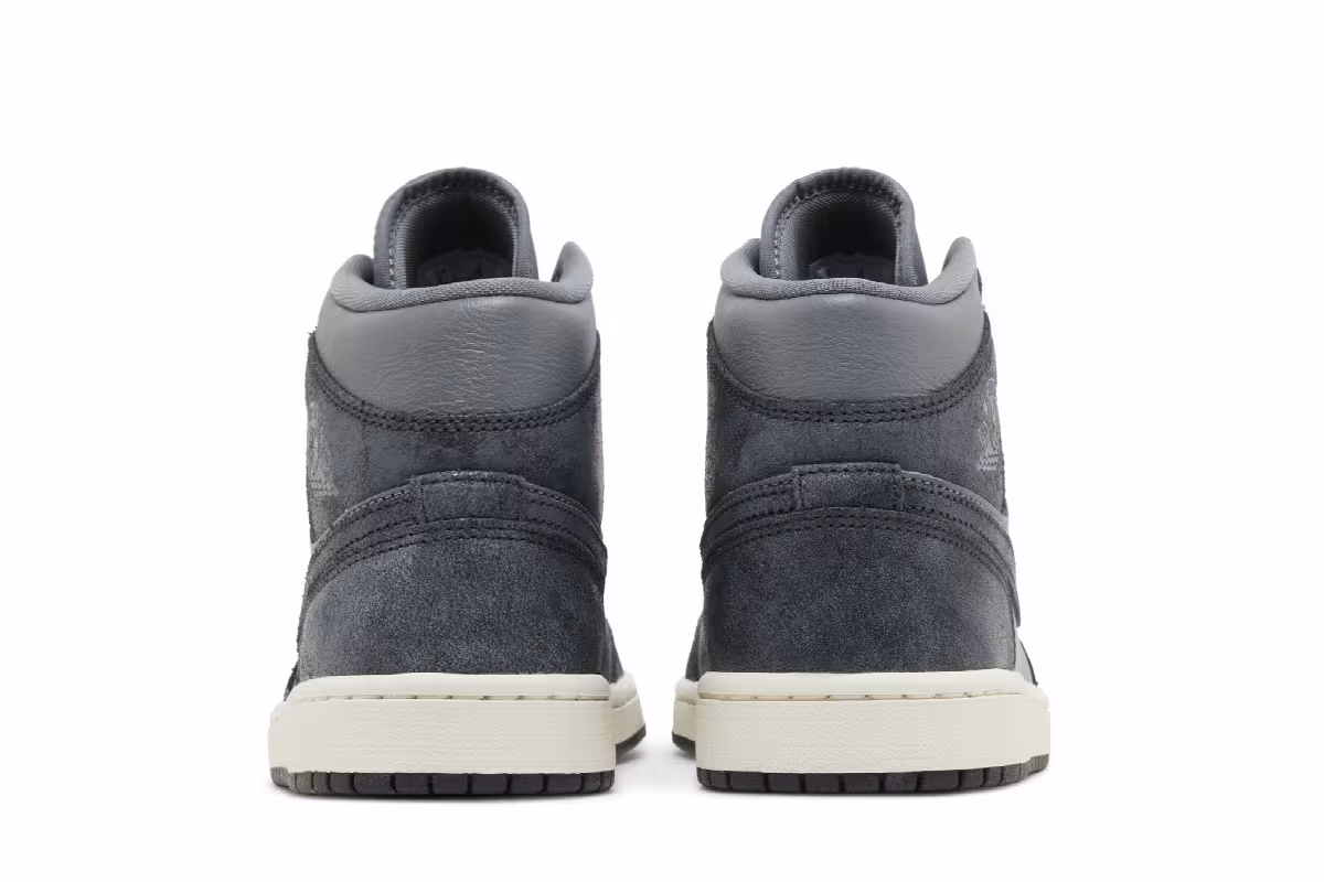 Women's Air Jordan 1 Mid Distressed Smoke Grey, view 7
