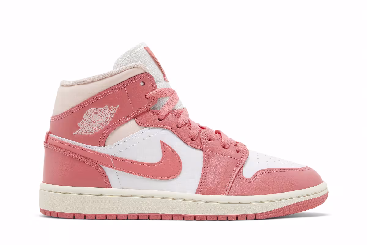 Women's Air Jordan 1 Mid Strawberries and Cream, view 2