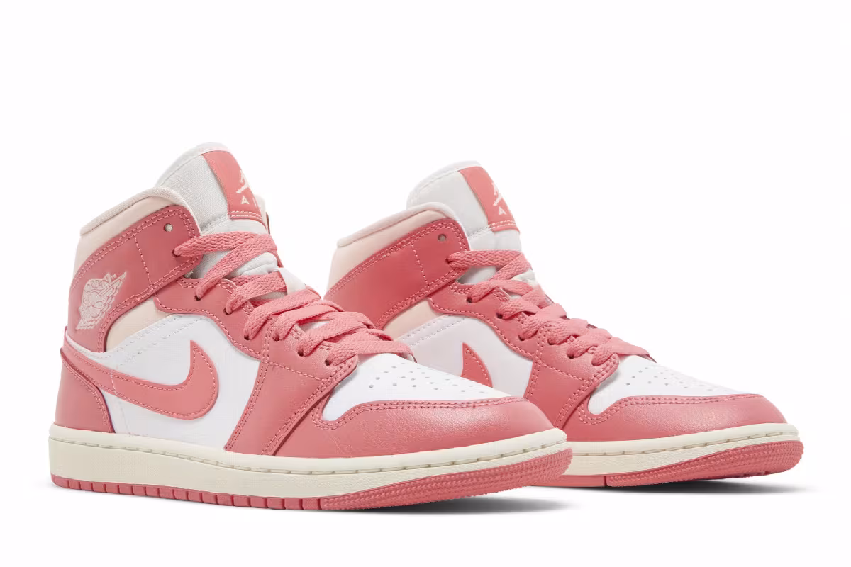 Women's Air Jordan 1 Mid Strawberries and Cream, view 9