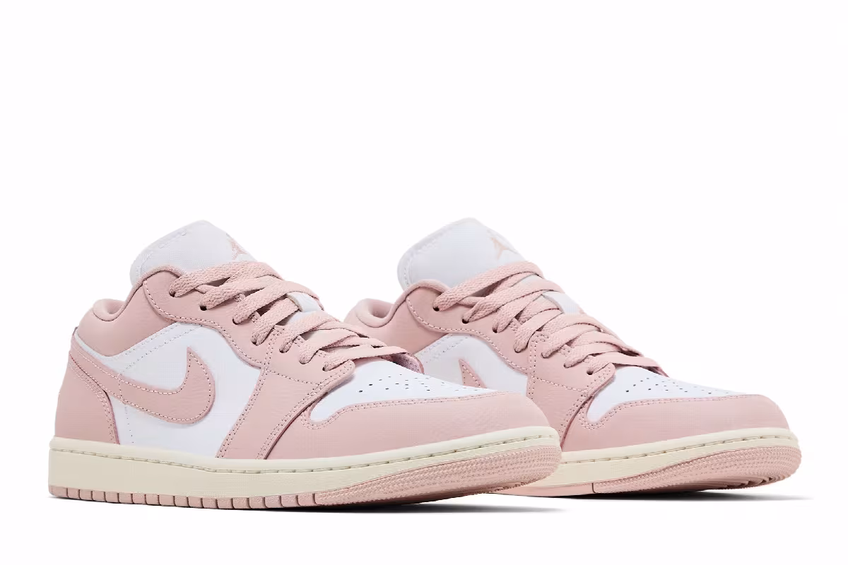 Women's Air Jordan 1 Low Pink Oxford, view 9