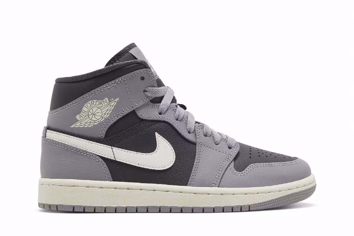 Women's Air Jordan 1 Mid Cement Grey, view 2