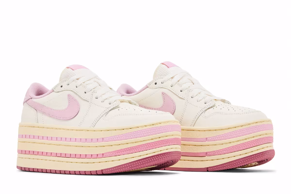 Women's Air Jordan 1 Triple Stack - Pale Ivory, view 9