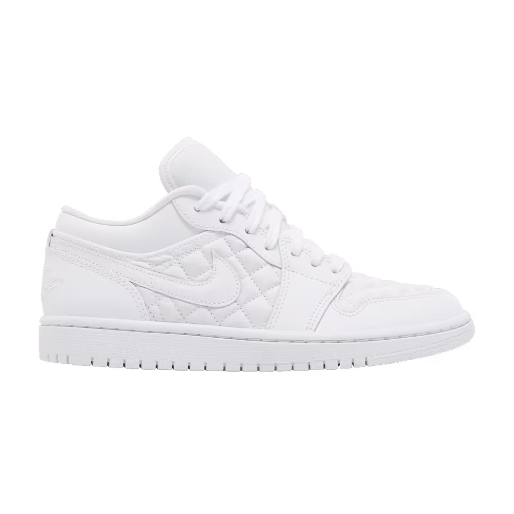Women's Air Jordan 1 Low Triple White Quilted