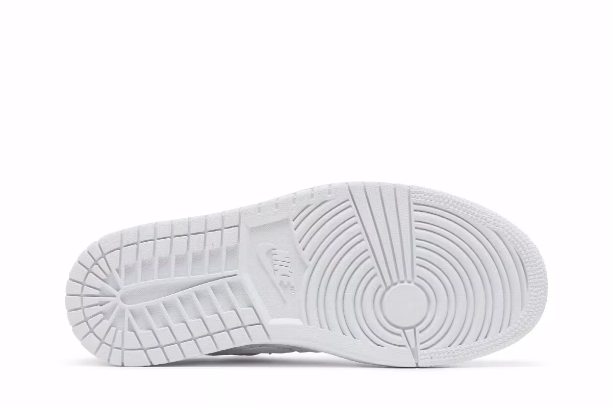Women's Air Jordan 1 Low Triple White Quilted, view 5