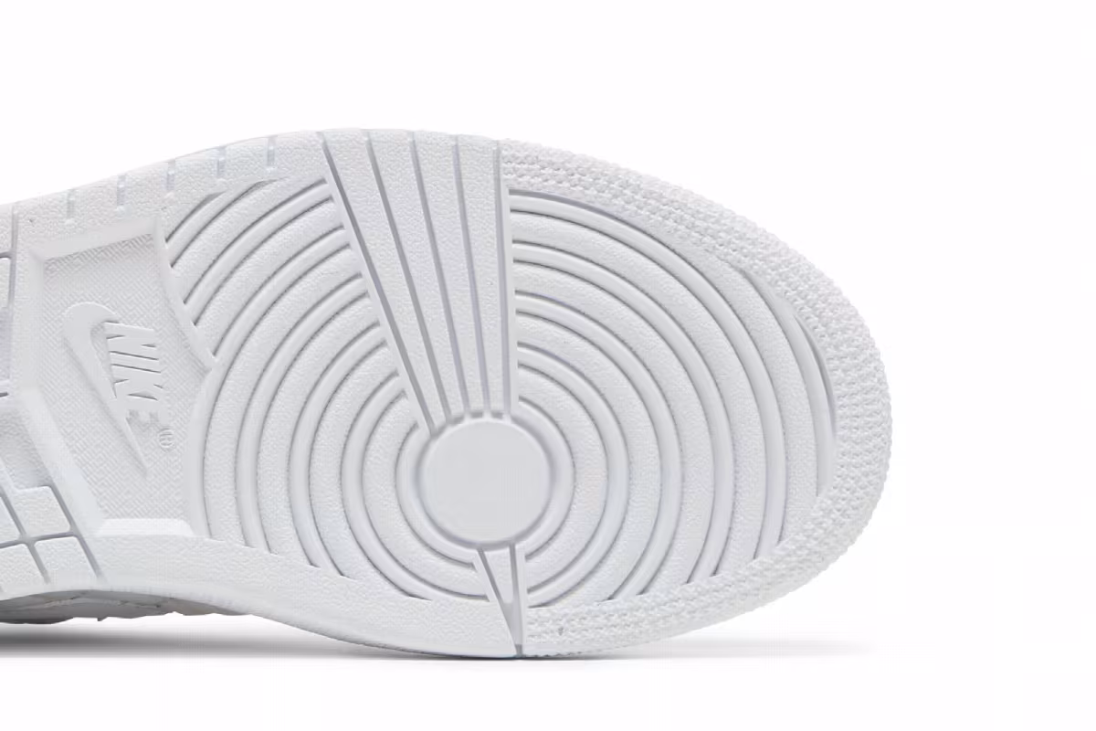 Women's Air Jordan 1 Low Triple White Quilted, view 6