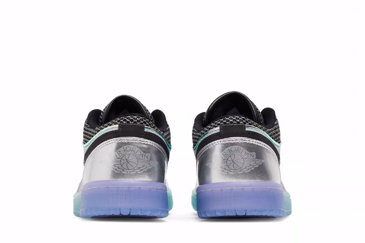 Women's Air Jordan 1 Low SE Metallic Silver Gradient, view 7