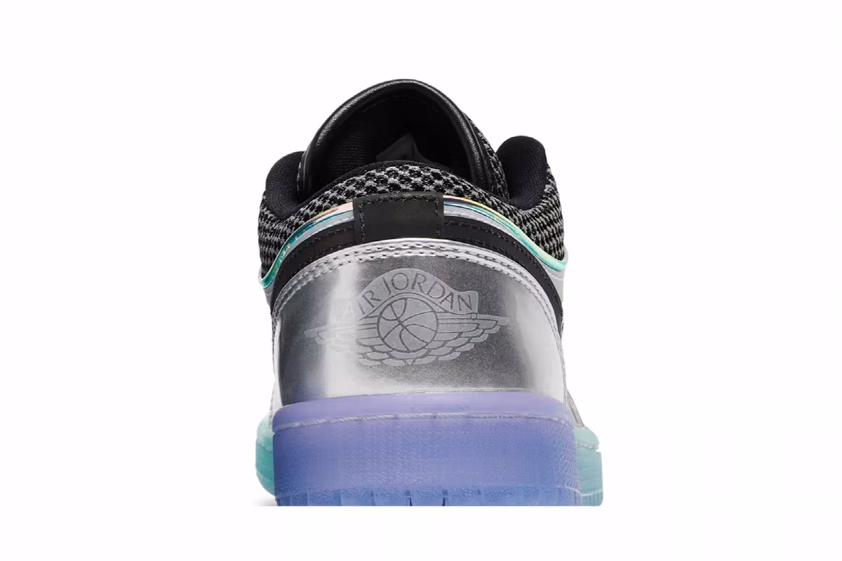 Women's Air Jordan 1 Low SE Metallic Silver Gradient, view 8