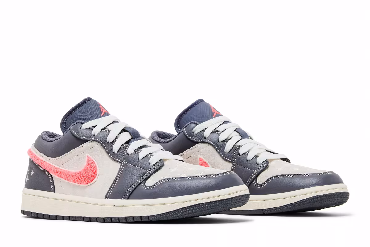 Women's Air Jordan 1 Low SE Light Graphite Hot Punch, view 9