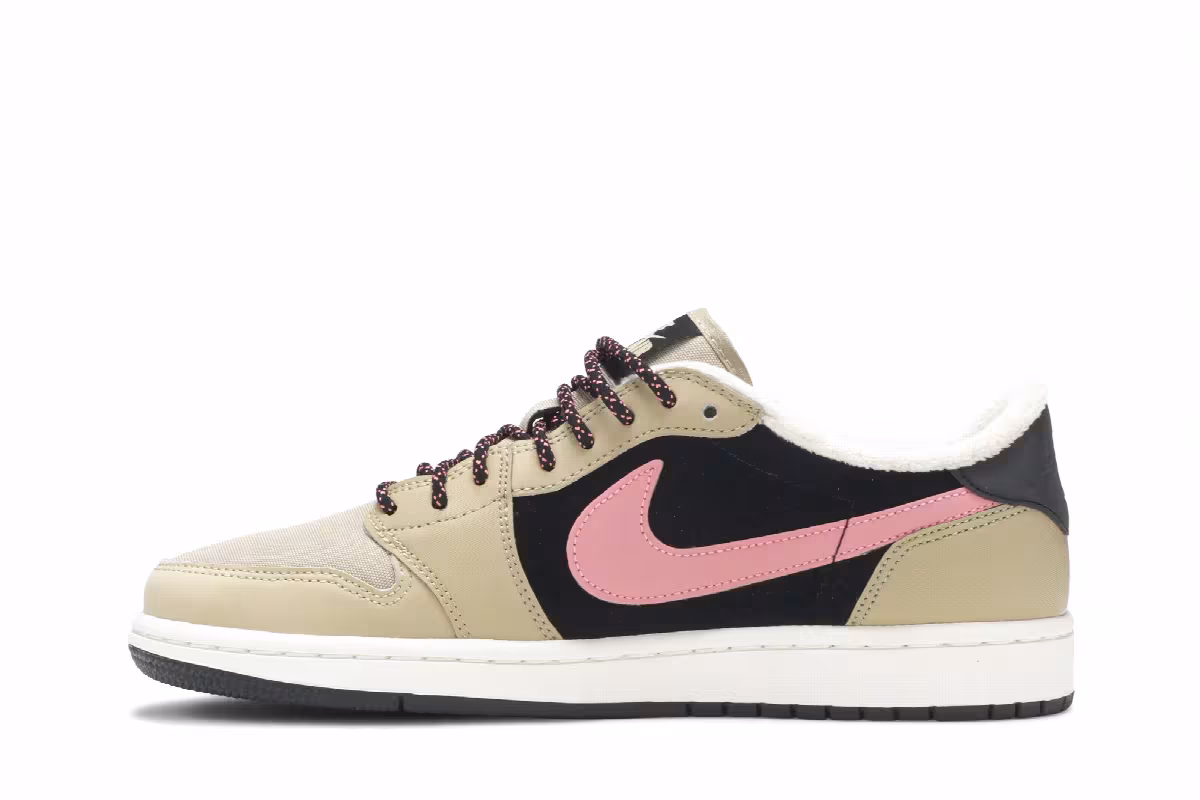 Women's Air Jordan 1 Low Fleece Parachute Beige, view 4