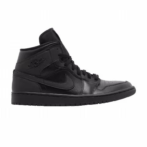Wmns Air Jordan 1 Mid 'Triple Black'