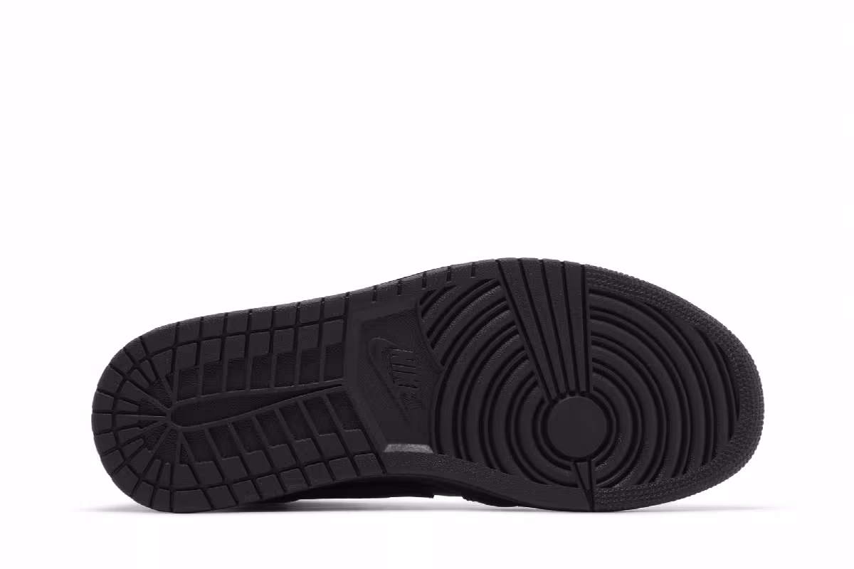 Women's Air Jordan 1 Mid Triple Black, view 5