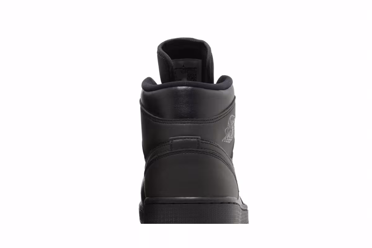 Women's Air Jordan 1 Mid Triple Black, view 8